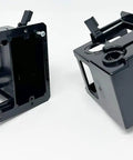 Combo Electrical And Low Voltage Old Work Box 2-Gang Cut-In Retrofit For Power And Data, black finish, side view