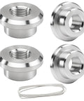 Heavy Duty 1/8 Inch NPT Female Weld On Bung Fitting Aluminum Fuel Tank Valve Connector With TIG Welding Wire set of four.