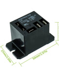 12V DC Power Relay With 30A And 40A SPDT Contacts 1NO 1NC Flange Mount 10 Quick Connect Terminals Mini Relay Pack Of 2