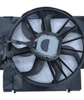 Heavy Duty BMW Cooling Fan Assembly Direct Fit OE Replacement Built Tough With High Heat Resistant Material Runs Smooth As Butter, top view.