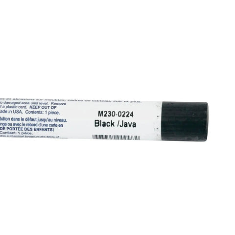 Touch Up Wax Stick For Furniture And Cabinets In Black Java Black Swp, Easy Scratch Filler Wax Bar label close-up