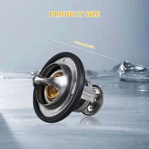 Top Tier Engine Coolant Thermostat With Heavy Duty Gasket Compatible With Honda Civic Crv Crz showcasing size of 6.22cm in steel alloy.