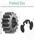 Pinion Gear 65 4750 614438 Replacement for Toro Super Recycler Push Lawn Mowers showing dimensions 1.11 inch and 0.72 inch