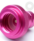 Close-up of purple Easy Connect CO2 Quick Adapter For Soda Makers Upgraded Universal Connector With TR21-4 Male Thread Fits 60L CO2 Cylinders