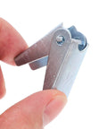 Heavy Duty Toggle Bolt And Wing Nut Kit With 48 Piece Carbon Steel Wall Anchors close-up view of toggle bolt in hand.