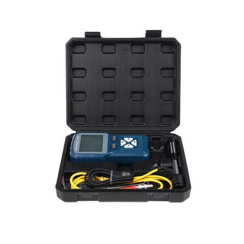Badass Portable Digital Hardness Tester for Metals Heavy Duty Durometer in a protective case with cables and probes.