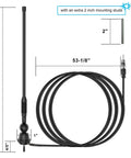 Waterproof All Weather Marine AM FM Antenna For Golf Cart ATV UTV RV Boat Truck Tractor Yacht Pontoon With Mounting Base