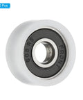 Premium Nylon Round Pulley With Double Sealed Chrome Steel Ball Bearings, 1 Inch Wheel And 8mm Bore, 10 Pack close-up view
