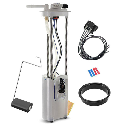 Chevy Silverado And GMC Sierra Fuel Pump Assembly With Pressure Sensor Sending Unit For 1999 Through 2004 4.3L 4.8L 5.3L 6.0L 8.1L V6 And V8 Engines Electric Fuel Pump Replacement showing components and wires.