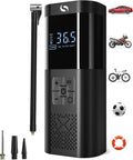 Portable Tire Inflator Air Compressor 150 PSI Cordless On The Go With Digital Pressure Gauge Auto Shut Off Type C Charging