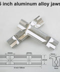 5 inch aluminum alloy jaws designed for Heavy Duty Steel Machinist Vise For secure pipe clamping and CNC milling tasks.