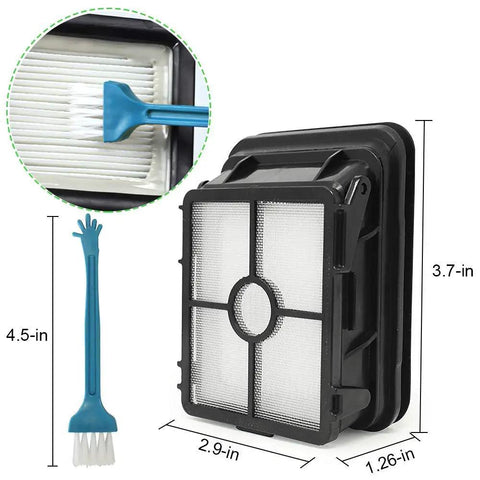 CrossWave Compatible All In One Replacement Kit For Pet Pro And Rug Cleaning vacuum filter with brush and dimensions