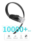Retractable Cat6 Ethernet Cable 6ft Flat Network Cable With RJ45 Connectors for High Speed LAN Internet Gaming PS4 Router 2 Pack