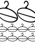 10 Pack Black Plastic Scarf Organizer With Rotating Swivel Design For Closet Storage Space Saving Multi Layer Hanger