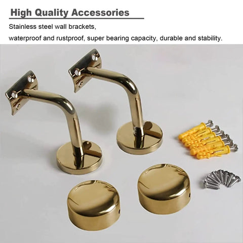 Hella Tough Clear Acrylic Railing One Point Six To Nineteen Point Seven Feet No Sweat Wall Mounted Non Slip Guard For Indoor And Outdoor Decks with stainless steel brackets.
