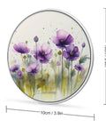 Watercolor Purple Flowers Wireless Charger 10W Fast Charging Pad Slim Portable Charging Station For Phone Lightweight Travel Desk Home Office Mat Qi Certified Ultra Slim Non Slip Surface