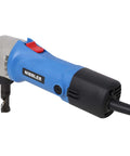 Electric Sheet Metal Nibbler 16 Gauge Cutter 500W 2000 RPM 360 Degree Rotating Nibbler visible on white background.