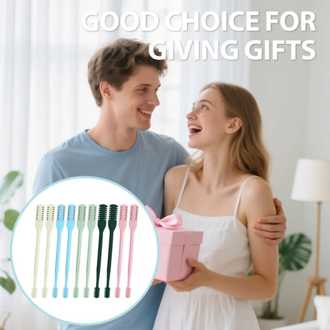 Couple exchanging gift with 5 color 2-In-1 Nasal Hair Cutter With Double Sided Nose Hair Knife, ergonomic and travel friendly.