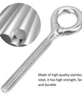 10 Pack M5 Eye Bolt and Eye Hook Kit in Stainless Steel for Hanging and Lifting, Boss Grade Heavy Duty Screw Eyelets for Wood and Metal Projects, Durable Ring Hooks for Solid Load Support, stainless steel threaded eye bolt