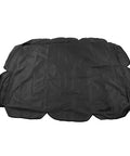Rugged 2-Seat Swing Canopy Replacement For Outdoor Patio Garden, Waterproof 210D Oxford Fabric, Black, unfolded view