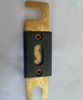 Plug And Play 400A Fuse For Electric Golf Carts Tough As Nails High Performance Circuit Breaker with brass contacts and black casing.