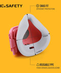 Pro Grade Reusable Half Face Respirator Mask With Six Filters For Painting Cleaning And Sanding Food Grade Silicone Dust Mask Pink