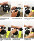 Step-by-step usage of High Pressure Scuba Tank And Paintball Fill Adapter For 4500 PSI PCP Air Gun Refills with hose attachment.
