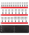 Half Inch Drive Shallow Six-Point Socket Set With Rails And Tray, 29-Piece, Metric Sockets From Ten To Thirty-Eight Millimeters