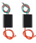 2 Pack DC 3.6V-6V to 20kV High Voltage Boost Module 1.5A Tesla Coil Style Power Converter for Hobby Projects, shown side by side.