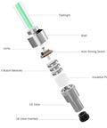 Exploded view of Led Valve Cap Lights Set Of 20 For Cars Bikes Motorcycles And More Dope Auto Shining Tire Wheel Lights with components labeled
