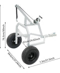 Heavy Duty Log Trailer For Farm Use, Two Wheel Utility Trailer Built Tough With Sturdy Frame And Chain, 1500 Lb Load Capacity