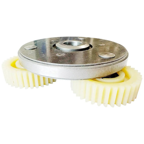 Dialed In 36T Nylon Planetary Gear Clutch Kit For E Bike Hub Motors, side view showing metal and nylon components.