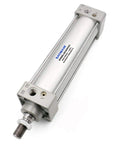 Beefed Up Heavy Duty Pneumatic Air Cylinder 50mm Bore 200mm Stroke Double Acting Single Rod M16x1.5 with fittings, side view