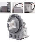Heavy Duty Washing Machine Drain Pump Replacement For Fully Automatic Washers Durable Plastic Pump Assembly With High Flow And Quick Drain No Fuss Laundry Upgrades, gray plastic drain pump with front impeller