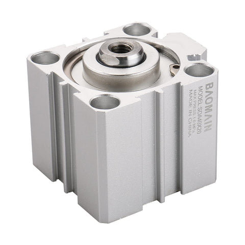 Space Saving SDA40x20 Compact Thin Air Cylinder 40mm Bore 20mm Stroke Double Acting Aluminum Body Single Rod
