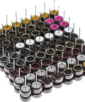 One Sixty Fourth Scale Diecast Wheels And Tires Set For Ten Cars Mixed Random Real Riders Rims And Tires Pack arranged together