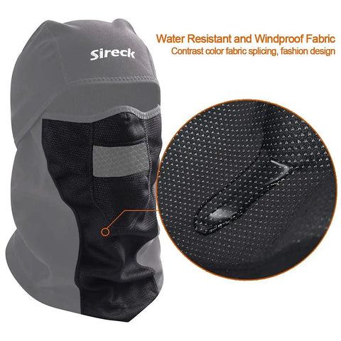 Cold Weather Balaclava Ski Mask with Water Resistant Windproof Fleece Thermal Fabric for Men and Women, close-up of fabric detail