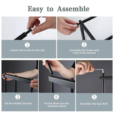 Assembly steps for Heavy Duty Garage Wall Mount Storage Rack For Outdoor Gear And Camping Essentials, Metal Floating Shelf