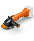 Compact Cordless Angle Grinder With Brushless Motor And 18 Volt Battery Compatibility built tough with a black and orange design and 115mm disc for cutting.