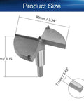 90mm Forstner drill bit with tungsten carbide; gray wood hole cutter for hinge drilling
