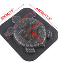 Turtle Shaped Stepping Stone Mold For Concrete No Fuss DIY Path Maker ABS material with measurements in centimeters