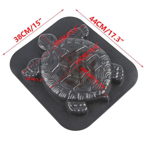 Turtle Shaped Stepping Stone Mold For Concrete No Fuss DIY Path Maker ABS material with measurements in centimeters
