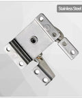 Stainless steel dual-axis hinge with 60° rotation torque and constant damping; 1 piece