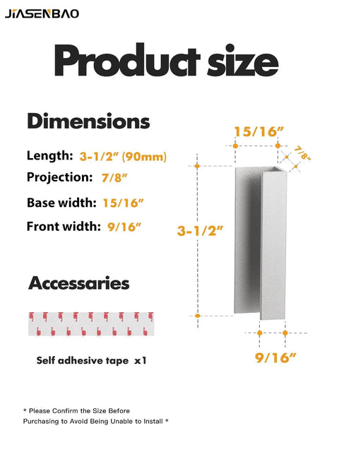Dimensions and details of Adhesive Cabinet Pulls 5 Pack 3 To 9 Sixteen Inch Length Covers 3 Inch Hole Center No Drill Finger Pulls.