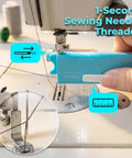 4 In 1 Sewing Threader Tool With Seam Ripper Needle Threader Magnifying Glass And Magnetic Sewing Accessory in use