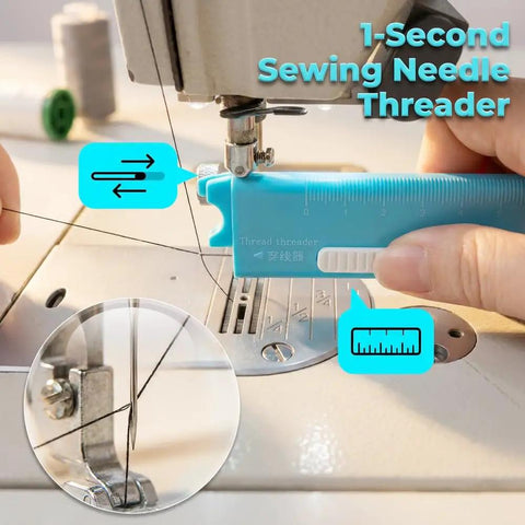 4 In 1 Sewing Threader Tool With Seam Ripper Needle Threader Magnifying Glass And Magnetic Sewing Accessory in use