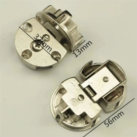 Two Pack Folding Cabinet Hinge Alloy Double Cup Up And Down 180 Degree Hidden Flat Hinge Silent Hydraulic Buffer Adjustable