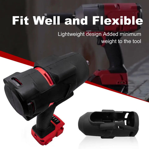 Heavy Duty 18V Torque Tool Boot For Milwaukee 2864-20 Impact Wrench Black Protective Case Guard Against Scratches And Drop Damage 49-16-2864