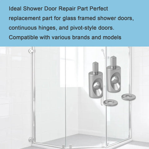 Badass Stainless Steel Framed Shower Door Hinge Pins With Washers Slick Bathroom Hardware Fix Fits 5/16 Inch Continuous Hinges