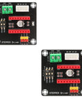 Beefed Up 42 Stepper Motor Driver Expansion Board for 3D Printers with onboard DIP switch and terminal power connector, dual view